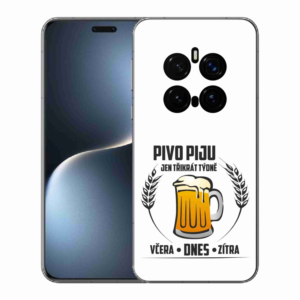 Gelový kryt mmCase na Honor Magic 7 Pro 5G - pivní motiv bílé pozadí