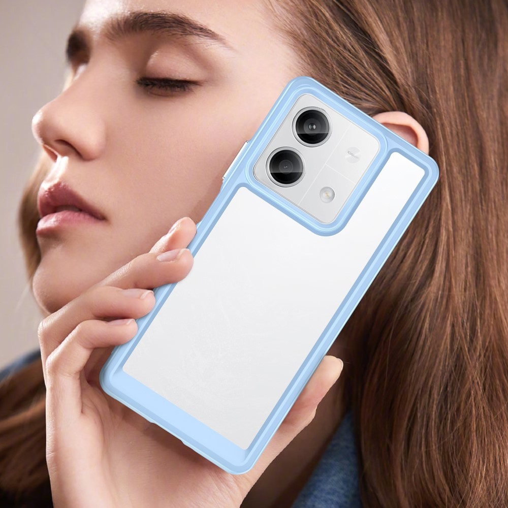 Gelový obal s pevnými zády na Xiaomi Redmi Note 13 5G - modrý