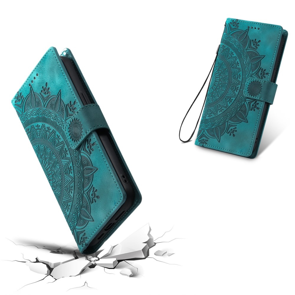 Mandalas knížkové pouzdro na Xiaomi Redmi Note 14 - zelené