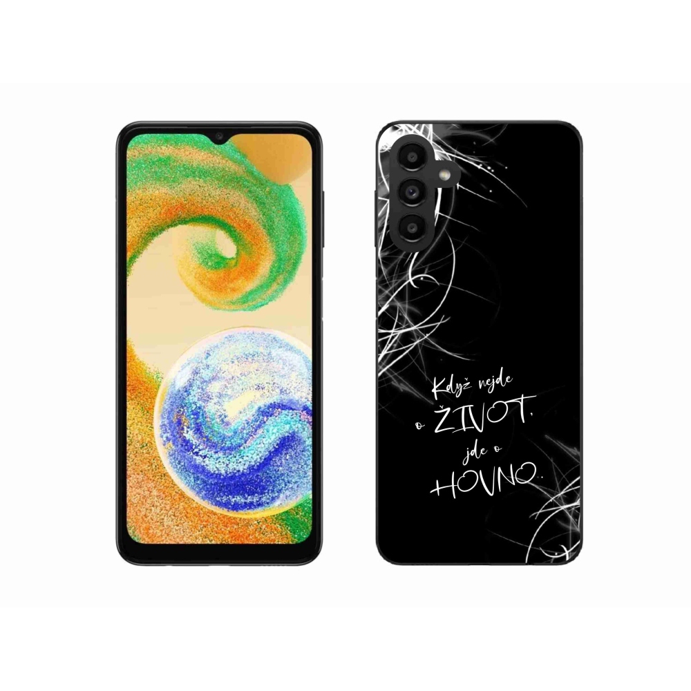 Gelový kryt mmCase na Samsung Galaxy A04s (164.7x76.7x9.1mm) - vtipný text 16 černé pozadí