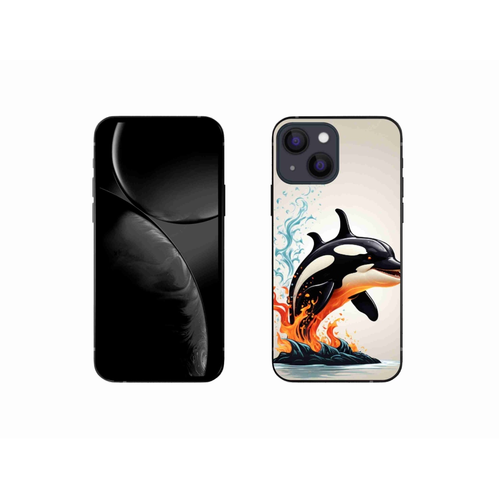 Gelový kryt mmCase na iPhone 13 mini - kosatka