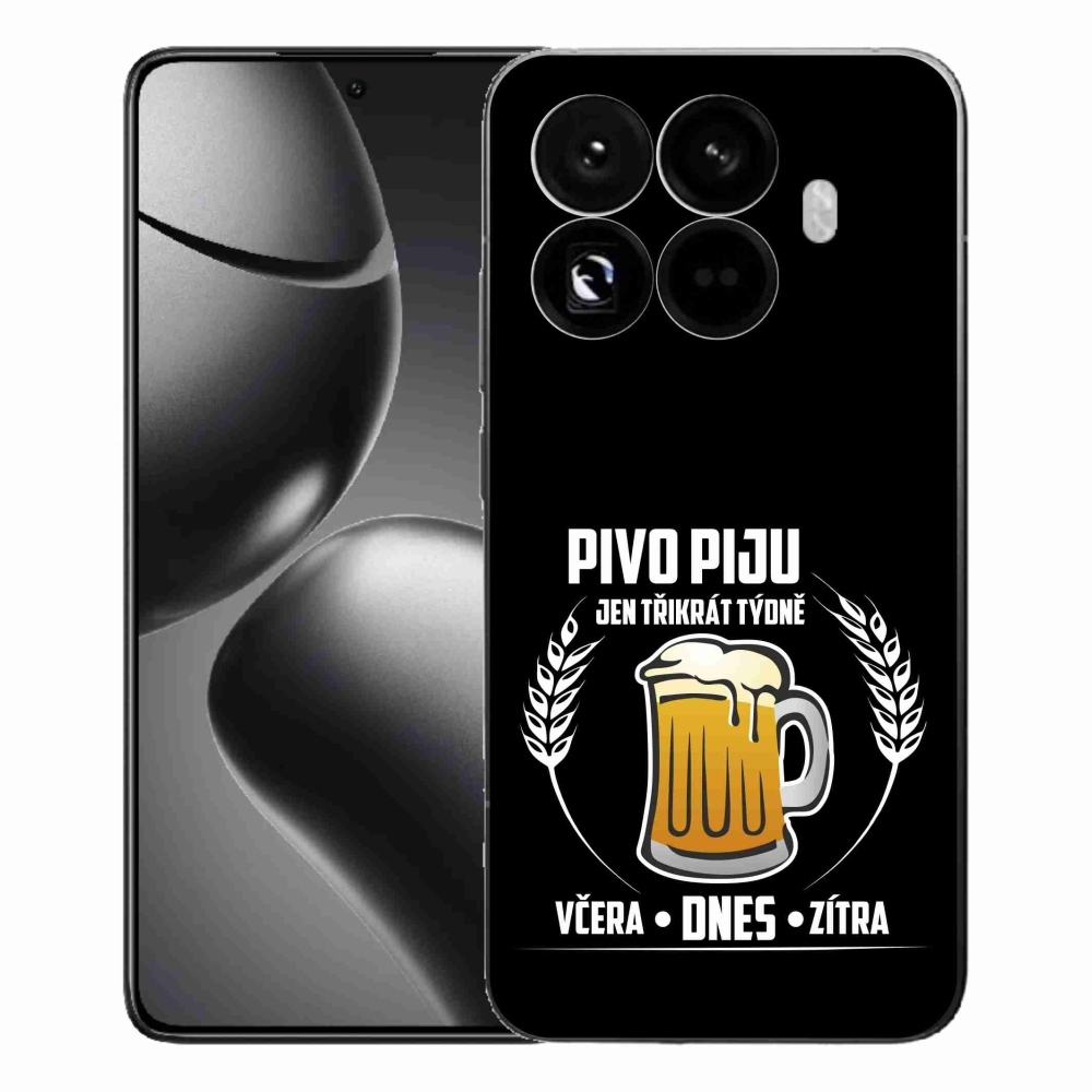 Gelový kryt mmCase na Xiaomi 15T Pro - pivní motiv černé pozadí