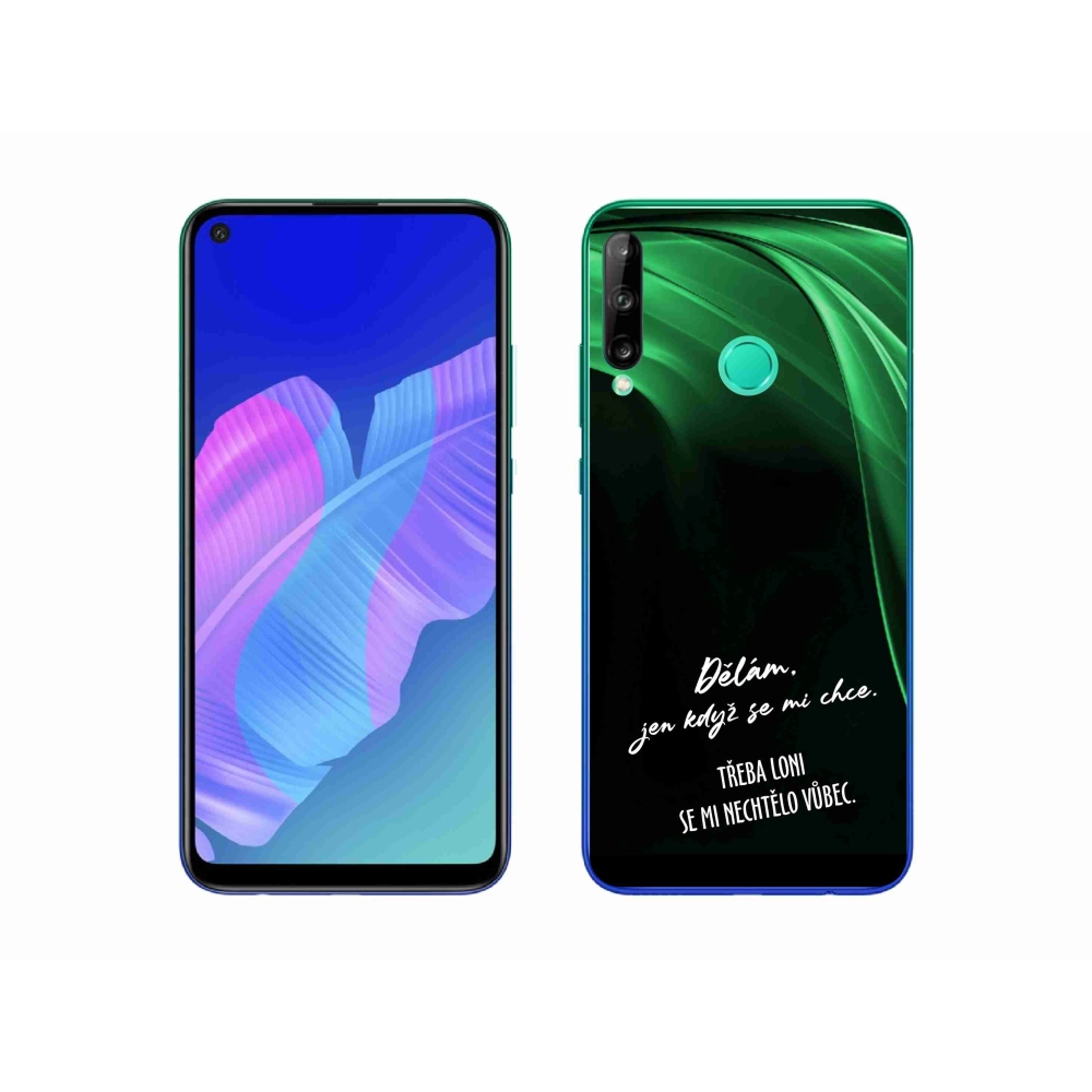 Gelový kryt mmCase na Huawei P40 Lite E - vtipný text 12 černé pozadí