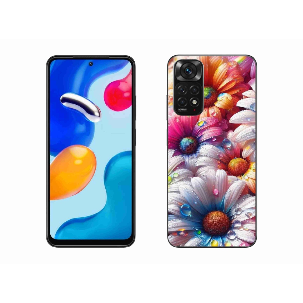 Gelový kryt mmCase na Xiaomi Redmi Note 11S 4G - barevné kopretiny
