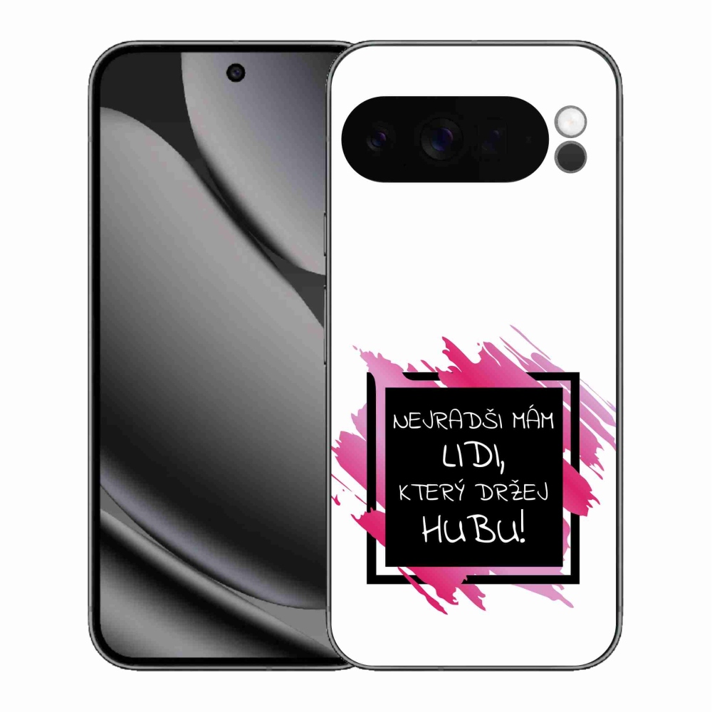 Gelový kryt mmCase na Google Pixel 10 Pro XL - vtipný text 7 černobílé pozadí