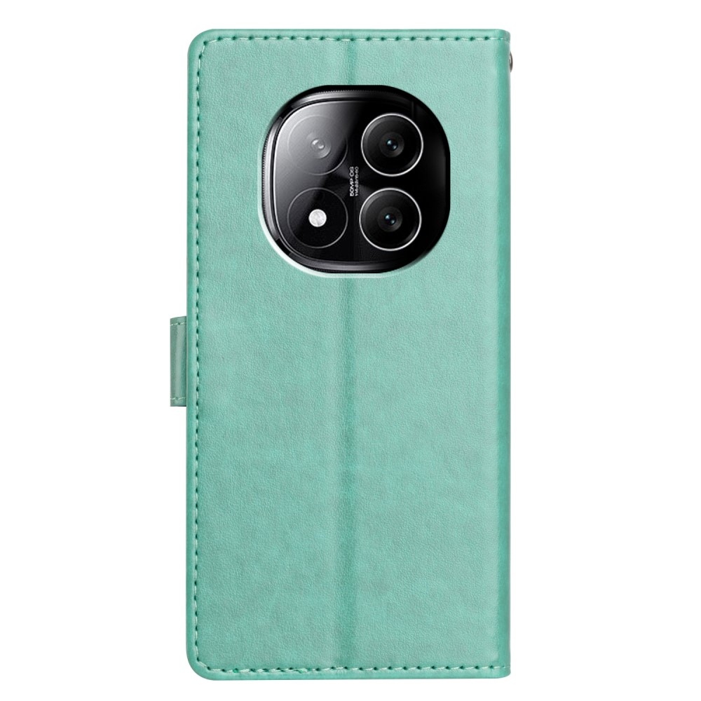 Clots knížkové pouzdro na Xiaomi Redmi Note 14 Pro 5G/Poco X7 5G - modrozelené