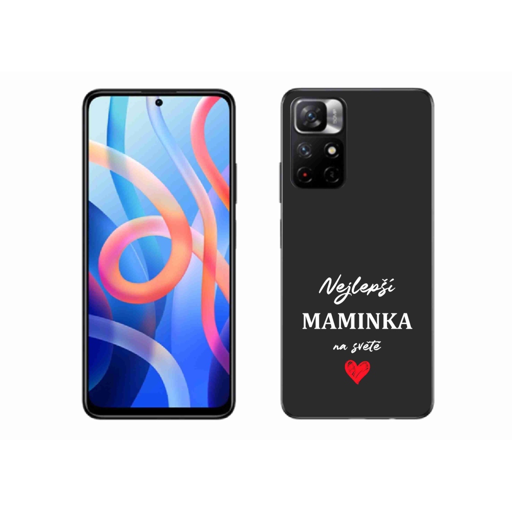 Gelový kryt mmCase na Xiaomi Redmi Note 11S 5G - nejlepší maminka 1 černé pozadí