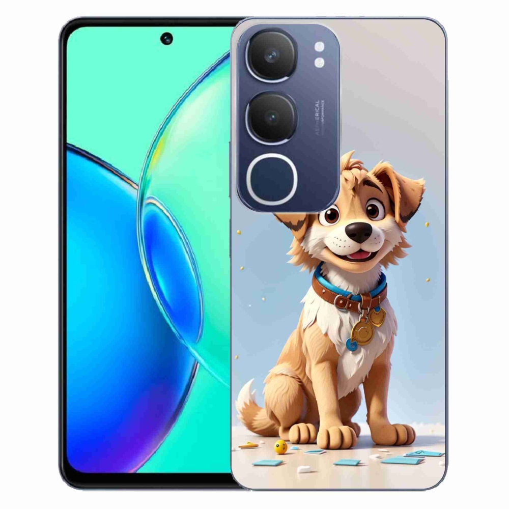 Gelový kryt mmCase na Vivo Y19s - kreslené štěně