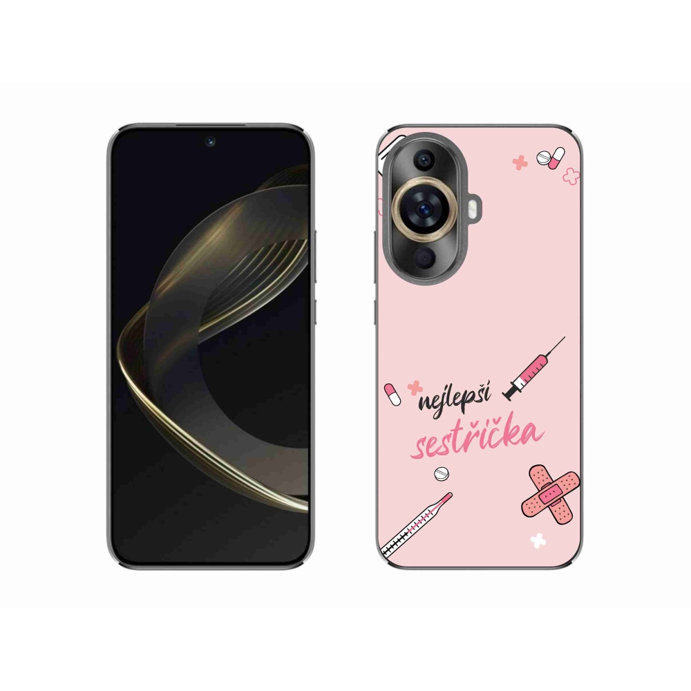 Gelový kryt mmCase na Huawei Nova 11 - nejlepší sestřička růžové pozadí