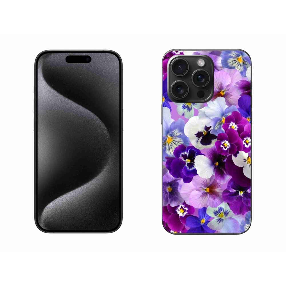 Gelový kryt mmCase na iPhone 15 Pro Max - květiny 9