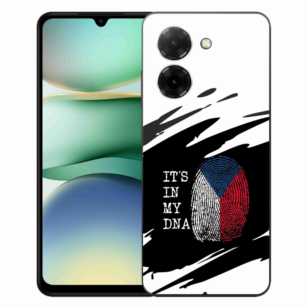 Gelový kryt mmCase na Xiaomi Redmi A5 (171.7x77.8x8.3mm) - vlajka otisk prstu černobílé pozadí
