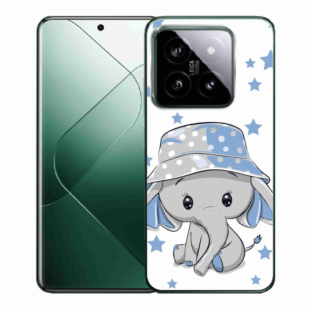 Gelový kryt mmCase na Xiaomi 14 - modrý slon