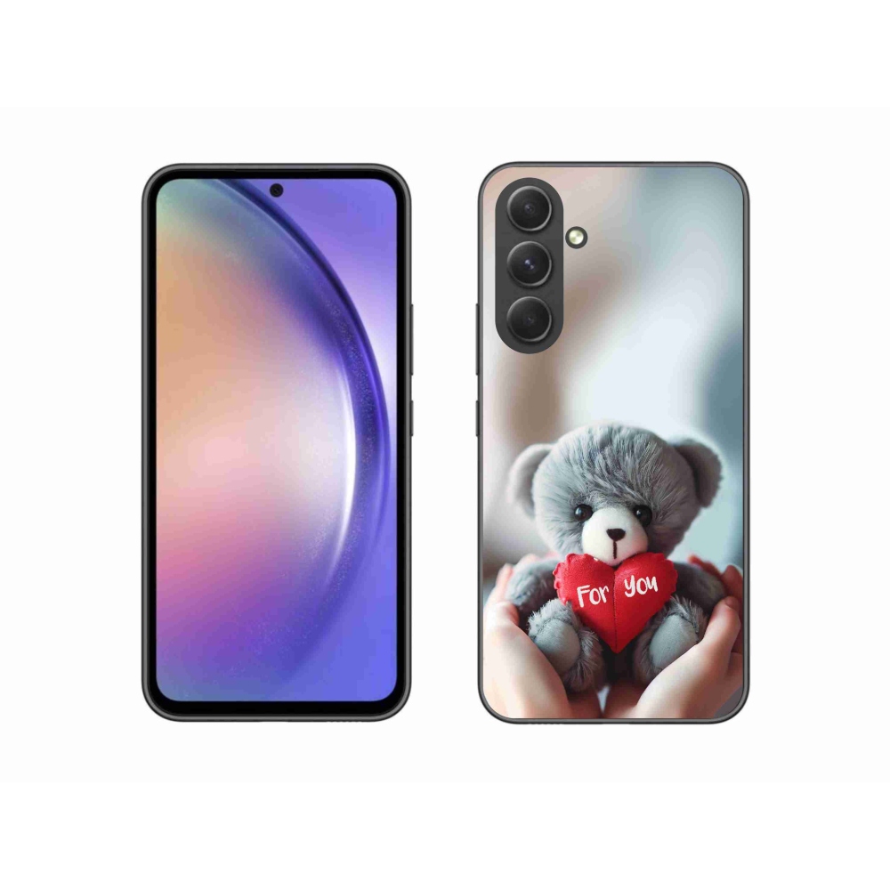 Gelový kryt mmCase na Samsung Galaxy A54 5G - medvídek pro zamilované
