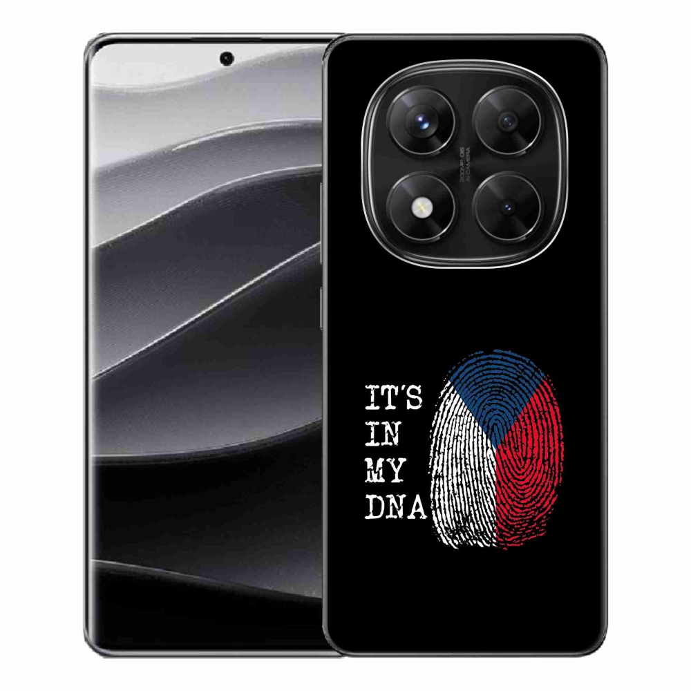 Gelový kryt mmCase na Xiaomi Redmi Note 14 Pro 5G/Poco X7 5G - vlajka otisk prstu černé pozadí