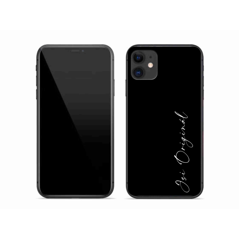 Gelový kryt mmCase na iPhone 11 - jsi originál černé pozadí