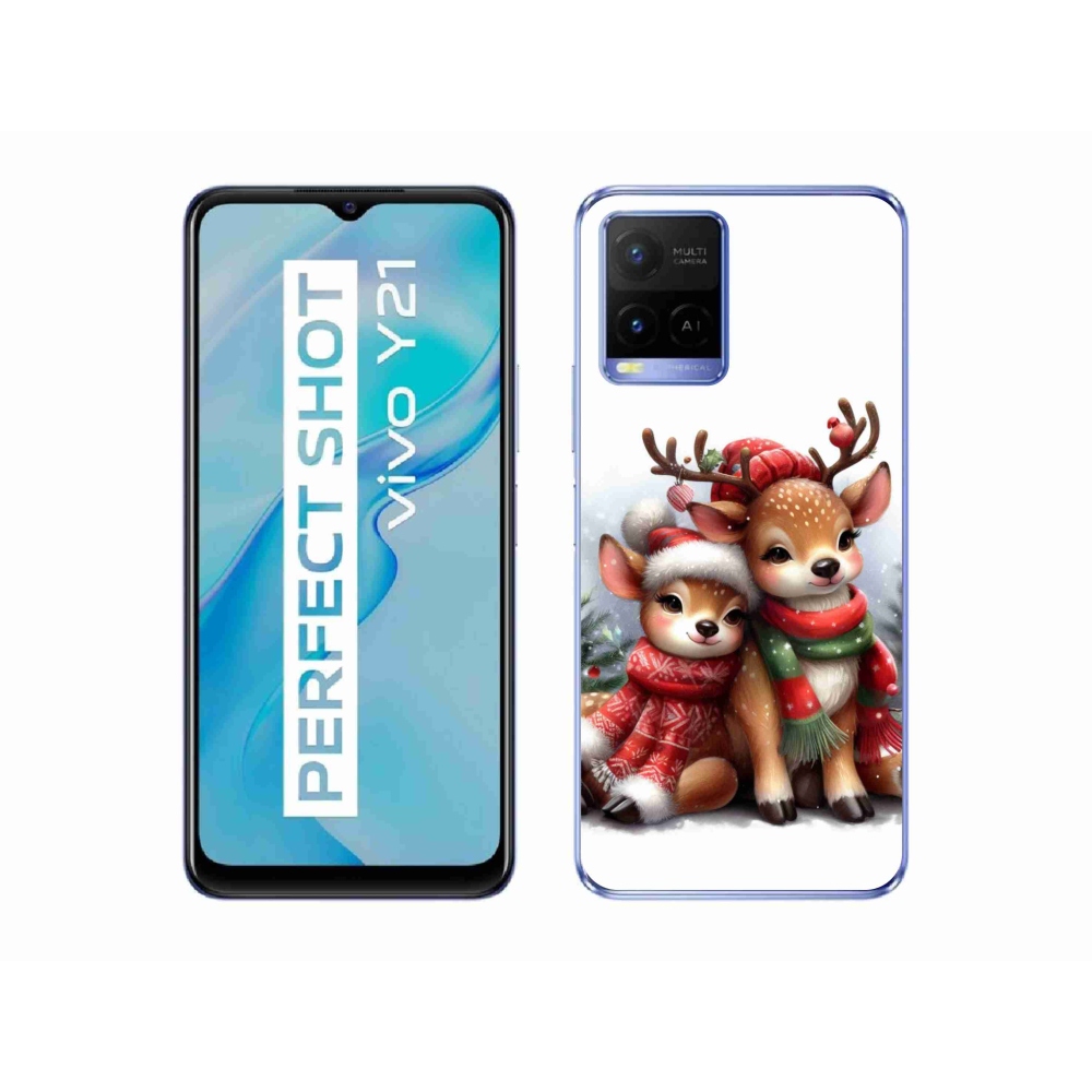 Gelový kryt mmCase na Vivo Y21/Y21s/Y33s - vánoční sobi