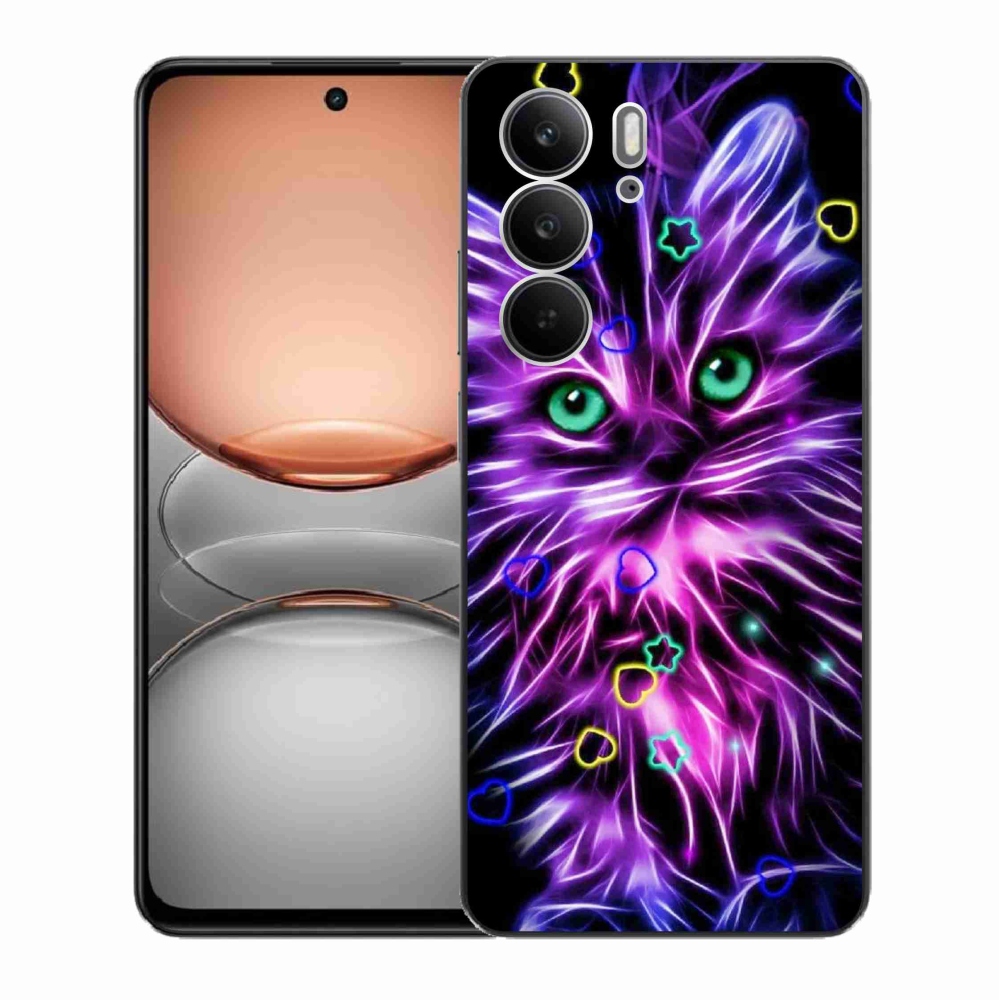 Gelový kryt mmCase na Realme C75 - abstraktní kočka