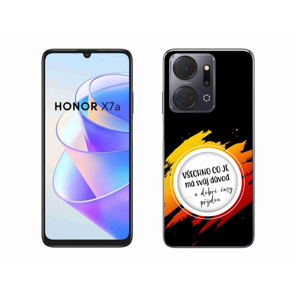 Gelový kryt mmCase na Honor X7a - citát 3 černé pozadí