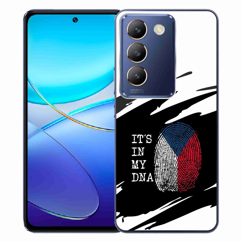Gelový kryt mmCase na Vivo V40 SE 4G/5G - vlajka otisk prstu černobílé pozadí