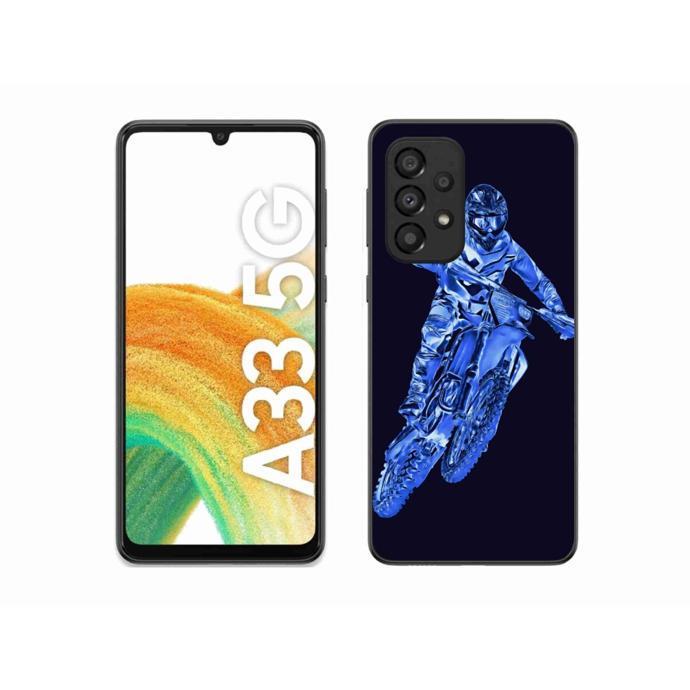 Gelový kryt mmCase na Samsung Galaxy A33 5G - motocross 1