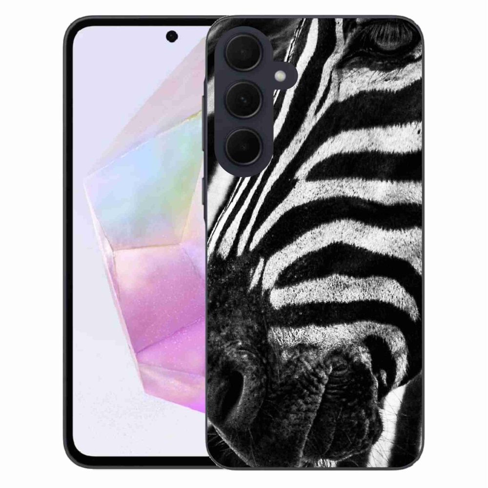 Gelový kryt mmCase na Samsung Galaxy A35 5G - zebra