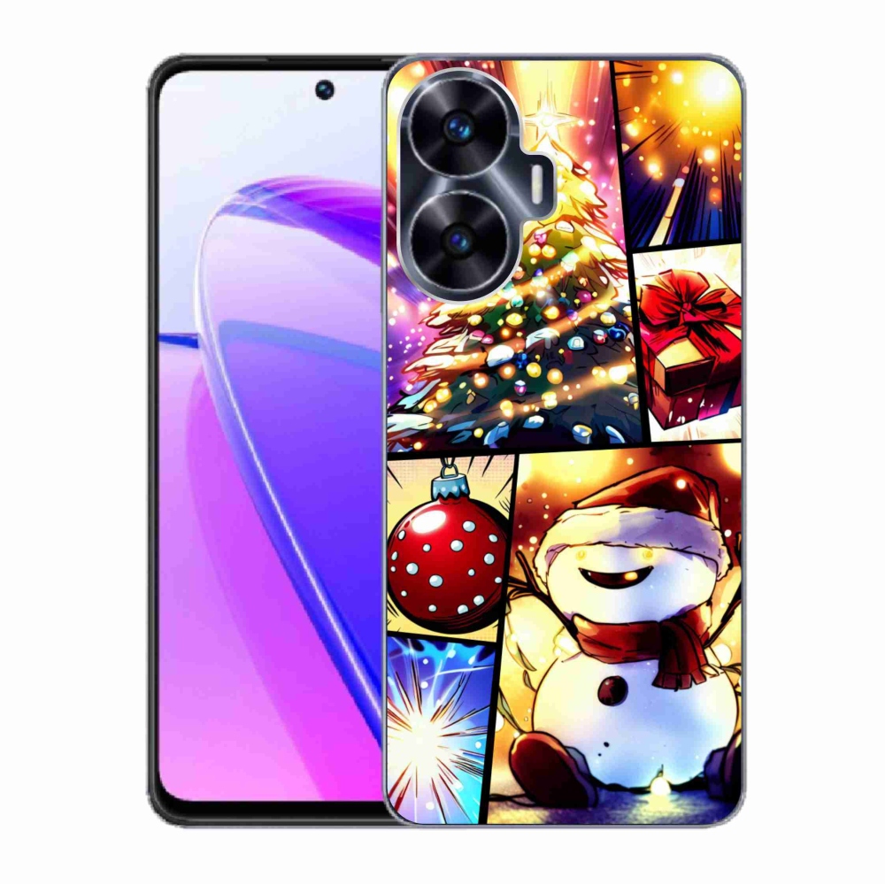 Gelový kryt mmCase na Realme C55 - vánoční motivy 1