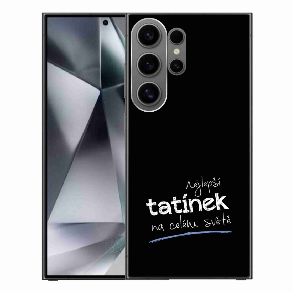 Gelový kryt mmCase na Samsung Galaxy S24 Ultra - nejlepší tatínek 4 černé pozadí