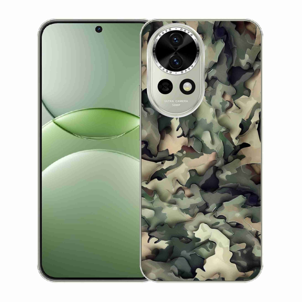 Gelový kryt mmCase na Huawei Nova 13 5G - maskáčový vzor 9