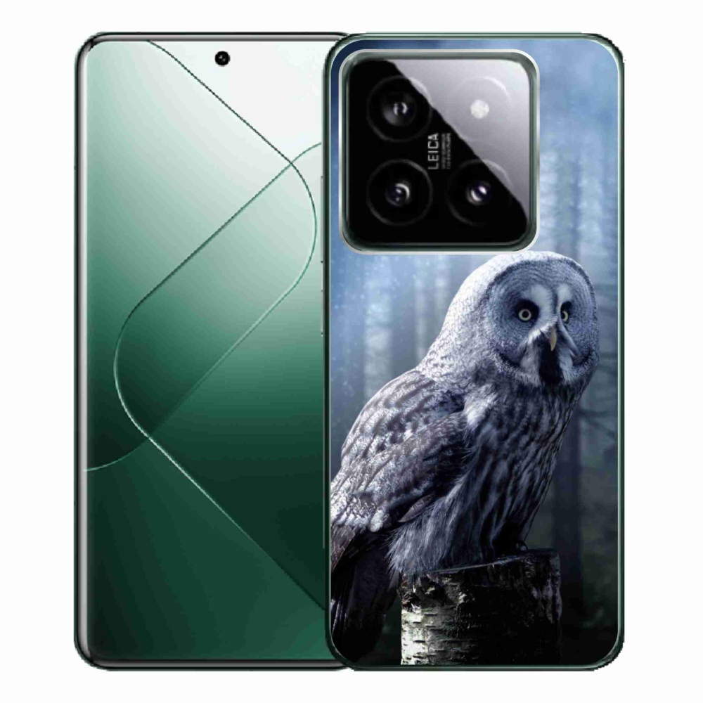 Gelový kryt mmCase na Xiaomi 14 Pro - sova