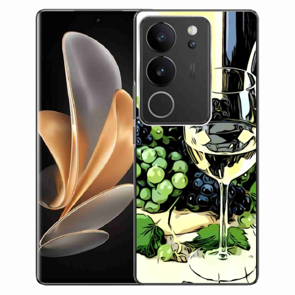 Gelový kryt mmCase na Vivo V29 5G - sklenka vína