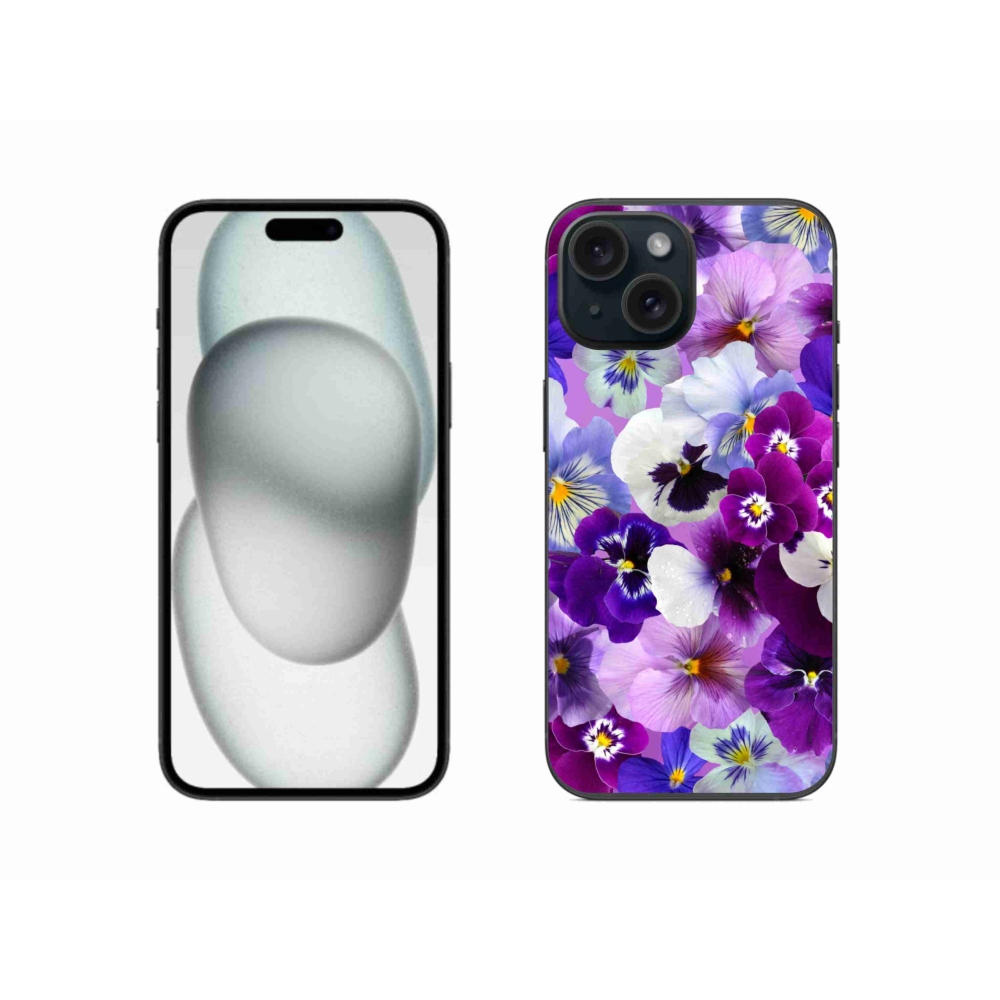 Gelový kryt mmCase na iPhone 15 - květiny 9