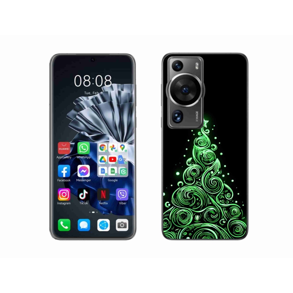 Gelový kryt mmCase na Huawei P60 Pro - neonový vánoční stromek 3