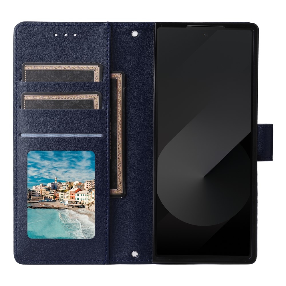Wallet knížkové pouzdro na Samsung Galaxy Z Fold6 5G - modré