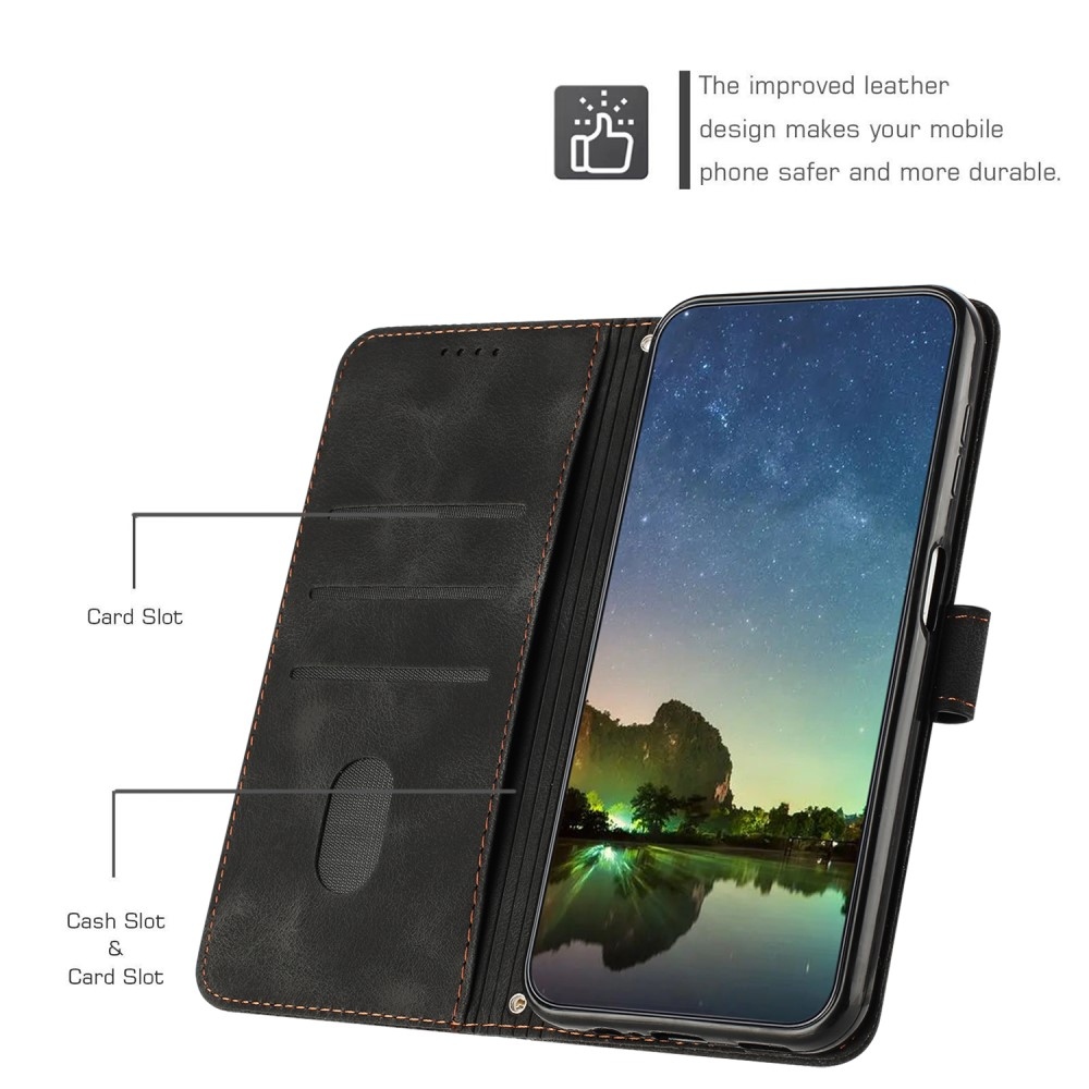 Triangle knížkové pouzdro na Samsung Galaxy S25 - černé