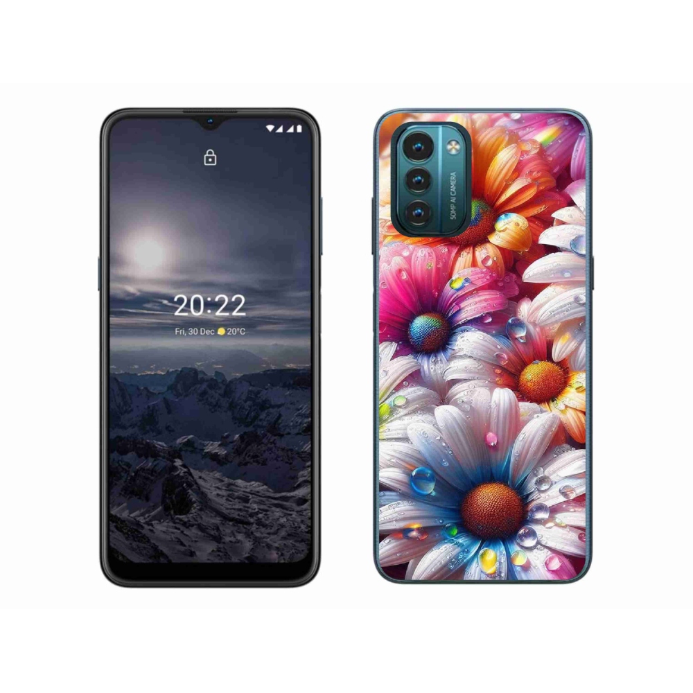 Gelový kryt mmCase na Nokia G11/G21 - barevné kopretiny