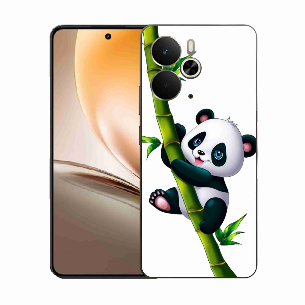 Gelový kryt mmCase na Realme 14 5G - panda na bambusu