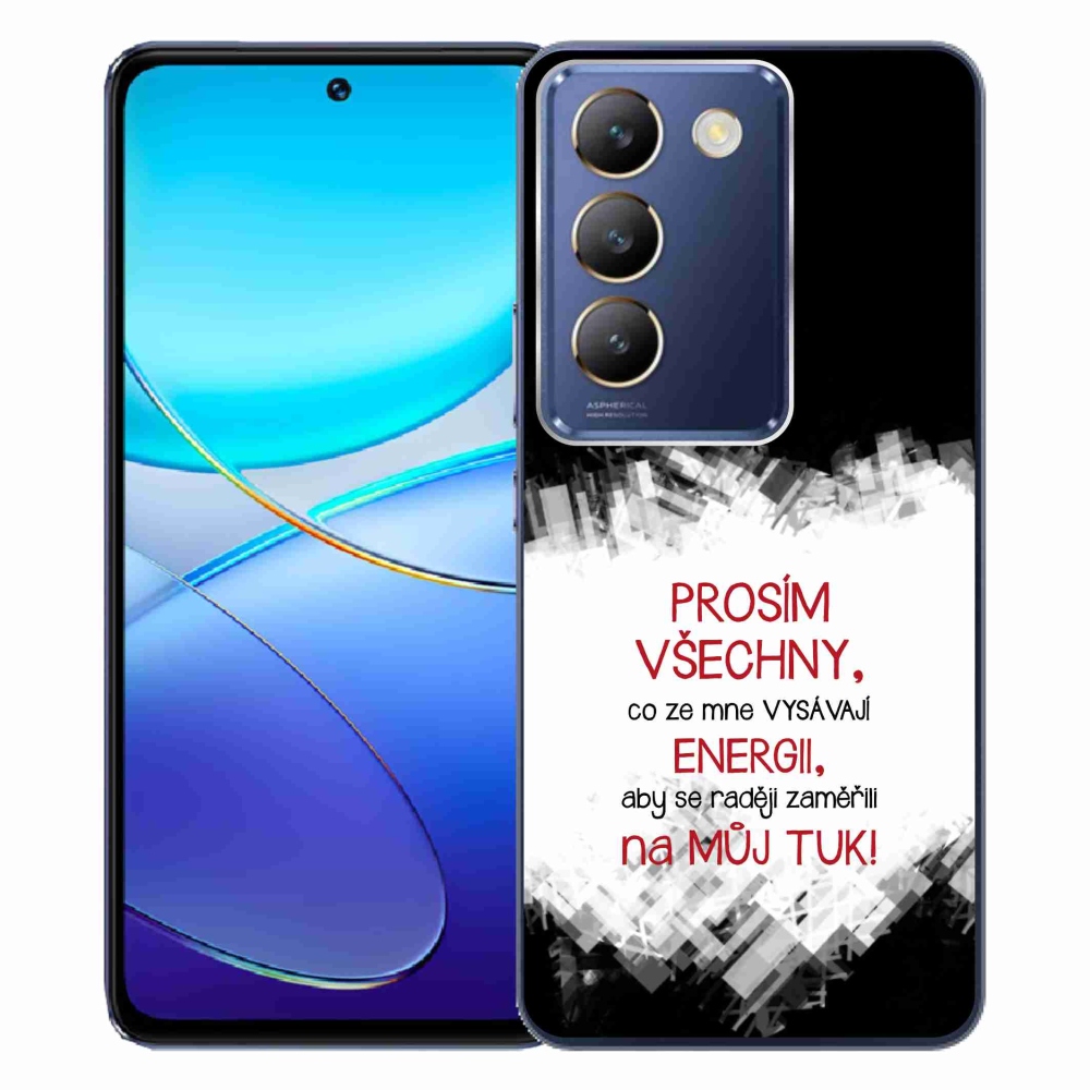 Gelový kryt mmCase na Vivo V40 SE 4G/5G - vtipný text 1 červený