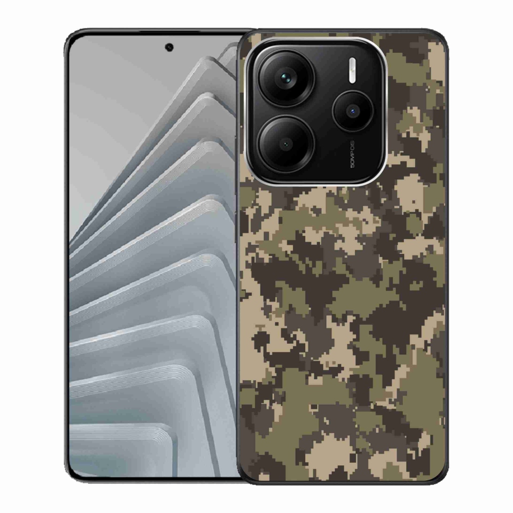 Gelový kryt mmCase na Xiaomi Redmi Note 14 5G - maskáčový vzor 12