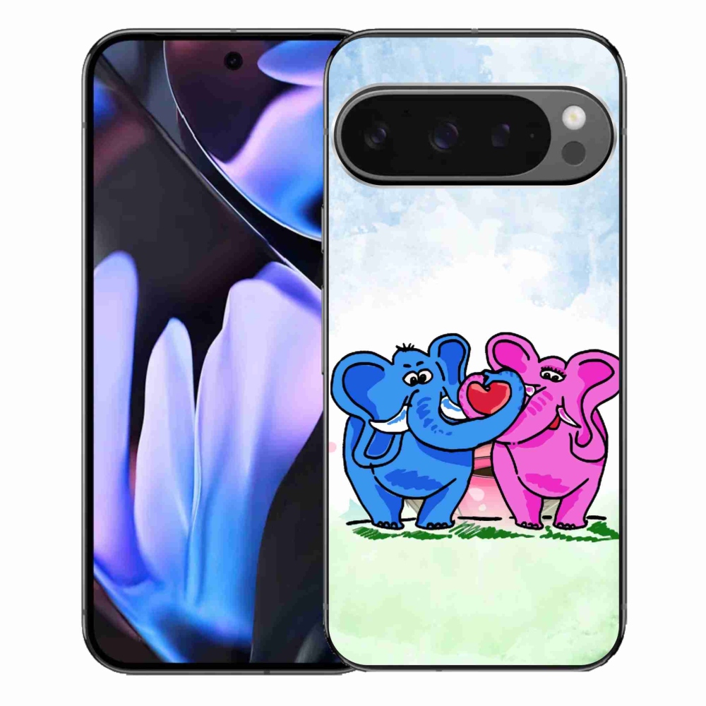 Gelový kryt mmCase na Google Pixel 9 Pro XL - zamilovaní sloni