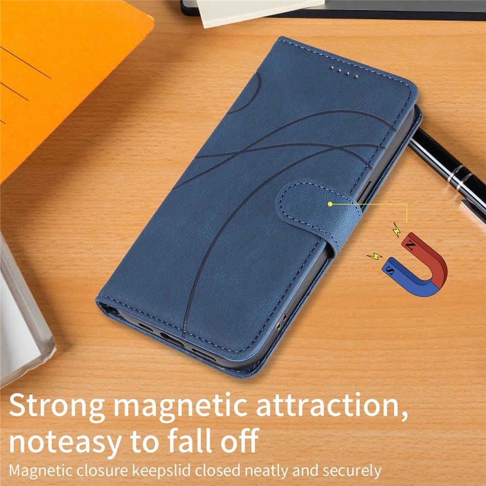 Curved knížkové pouzdro na Realme 14 5G/14T 5G - modré