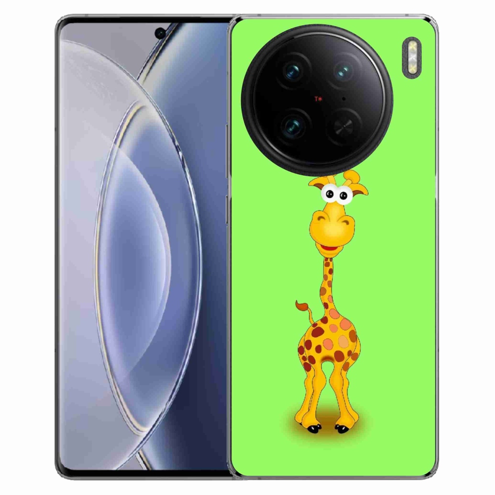 Gelový kryt mmCase na Vivo X90 Pro - kreslená žirafa