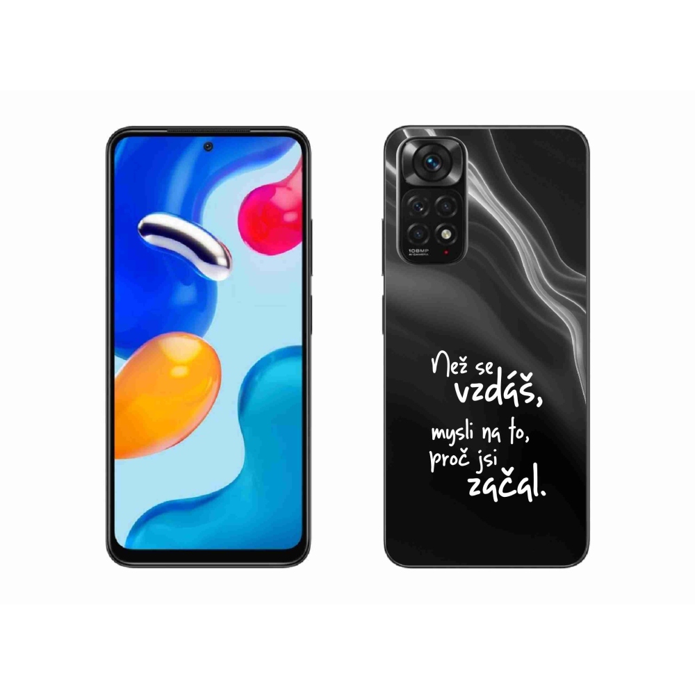 Gelový kryt mmCase na Xiaomi Redmi Note 11S 4G - citát 2 černé pozadí