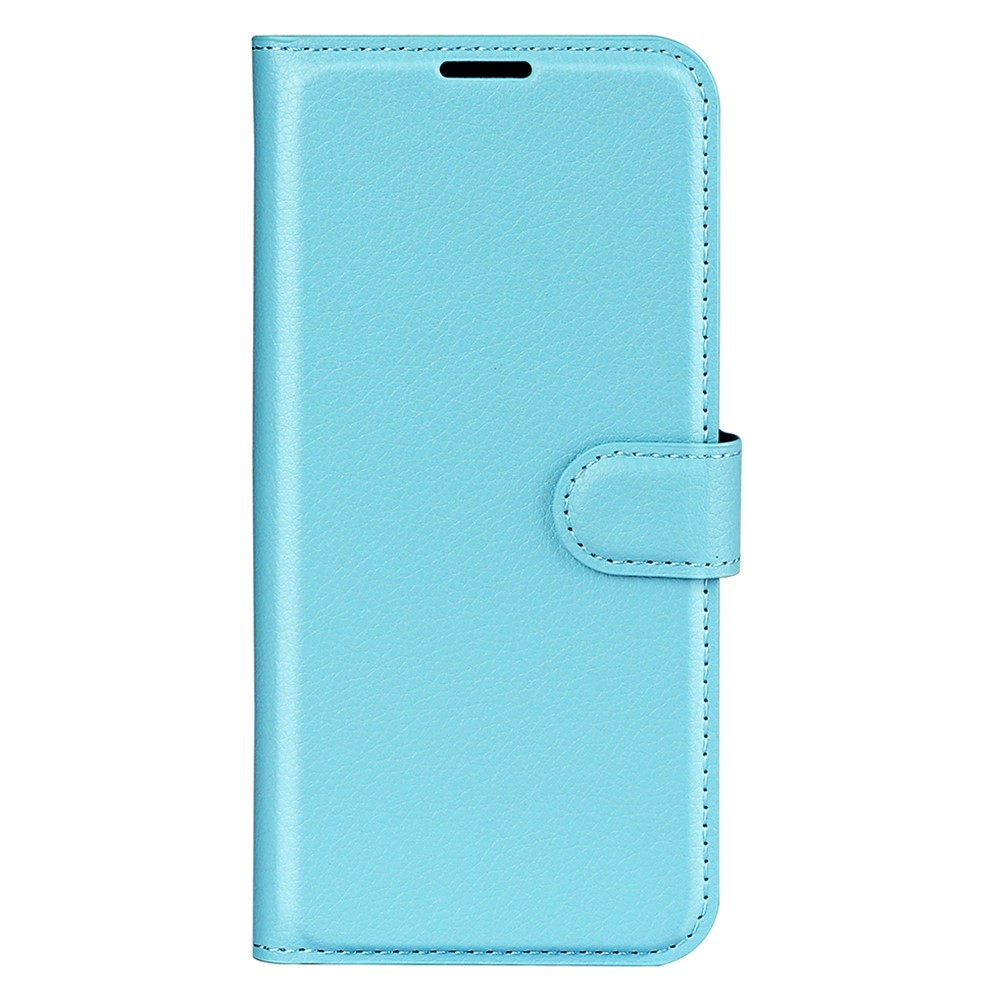 Litchi knížkové pouzdro na Samsung Galaxy S25+ - modré