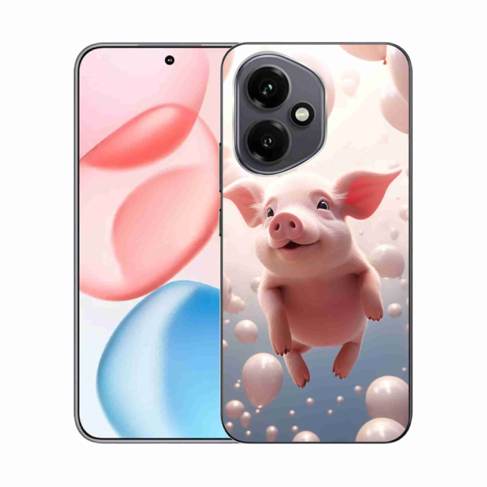 Gelový kryt mmCase na Honor 400 - prasátko s balónky