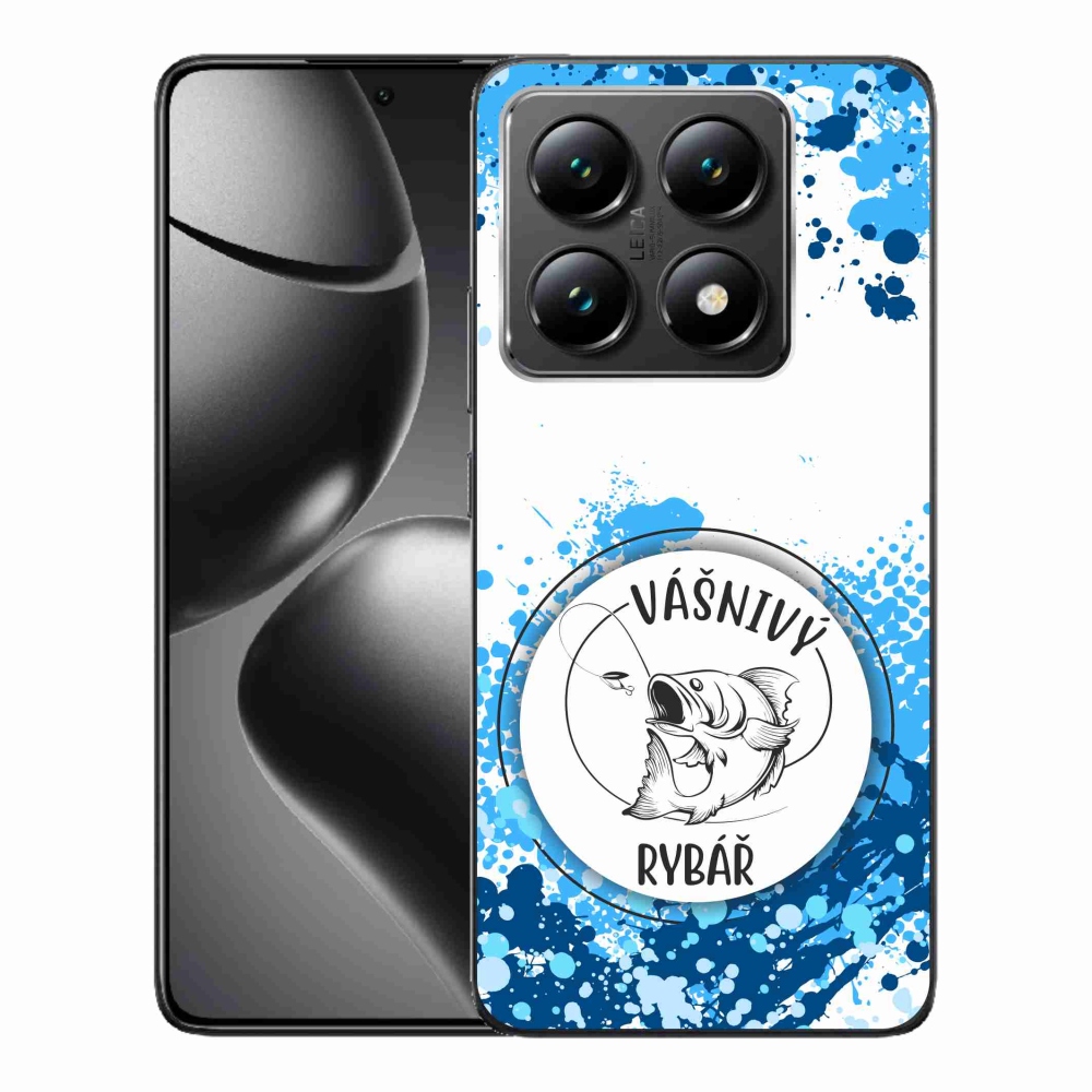 Gelový kryt mmCase na Xiaomi 14T - vášnivý rybář bílé pozadí