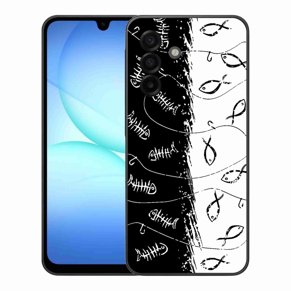 Gelový kryt mmCase na Samsung Galaxy A17 4G/5G - kostry a rybky