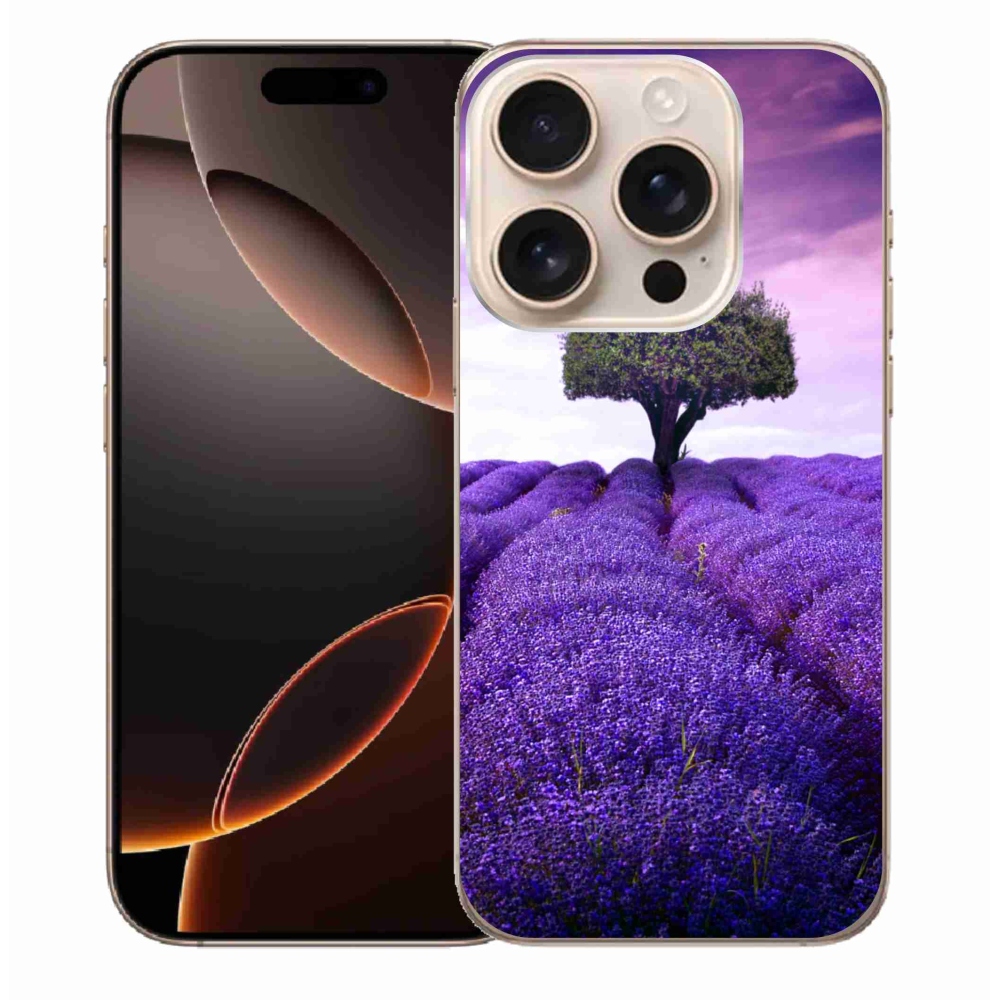 Gelový kryt mmCase na iPhone 16 Pro Max - levandulová louka