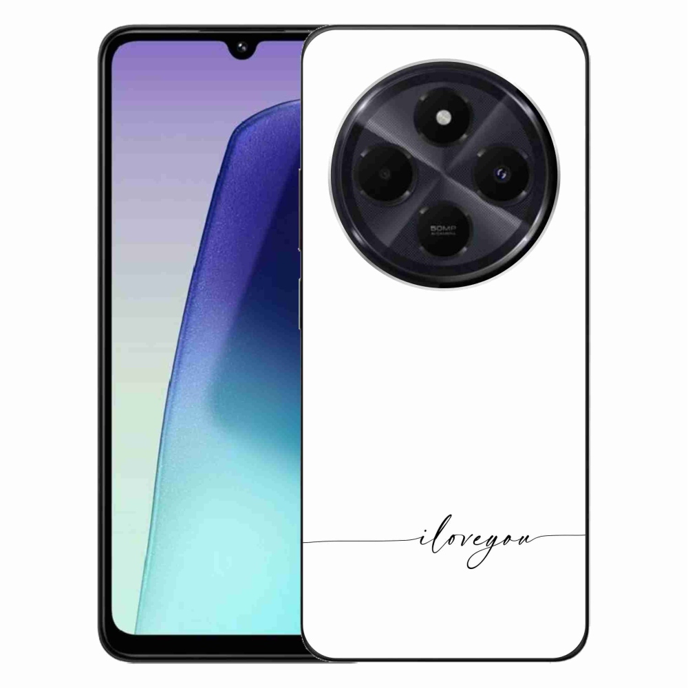 Gelový kryt mmCase na Xiaomi Redmi 14C/Poco C75 - I love you bílé pozadí