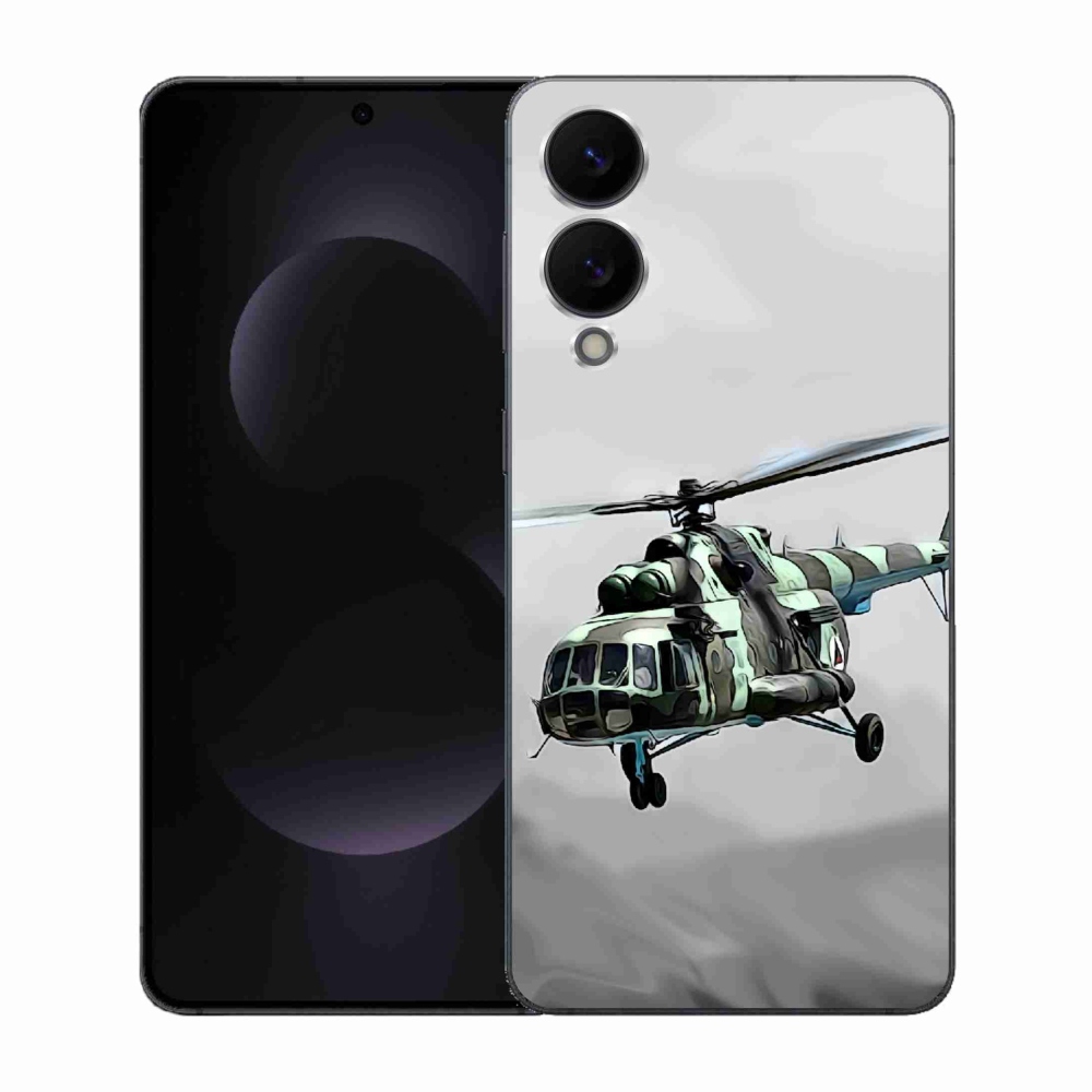 Gelový kryt mmCase na Samsung Galaxy S25 Edge - vojenský vrtulník