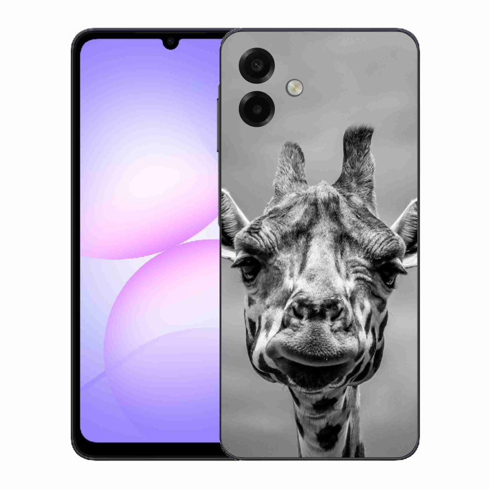 Gelový kryt mmCase na Samsung Galaxy A07 4G - černobílá žirafa